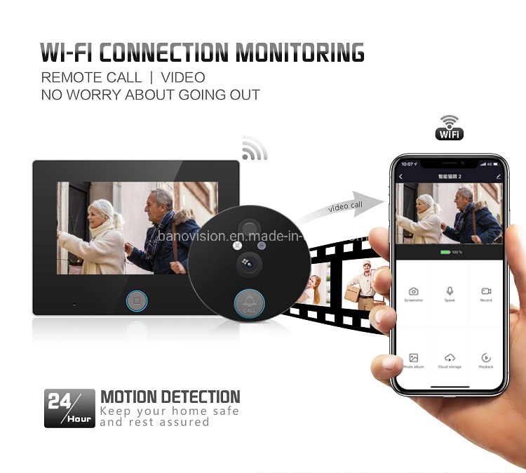 Smart Video Door Phone Intercom Doorbell for Building WiFi Night Vision Doorbell