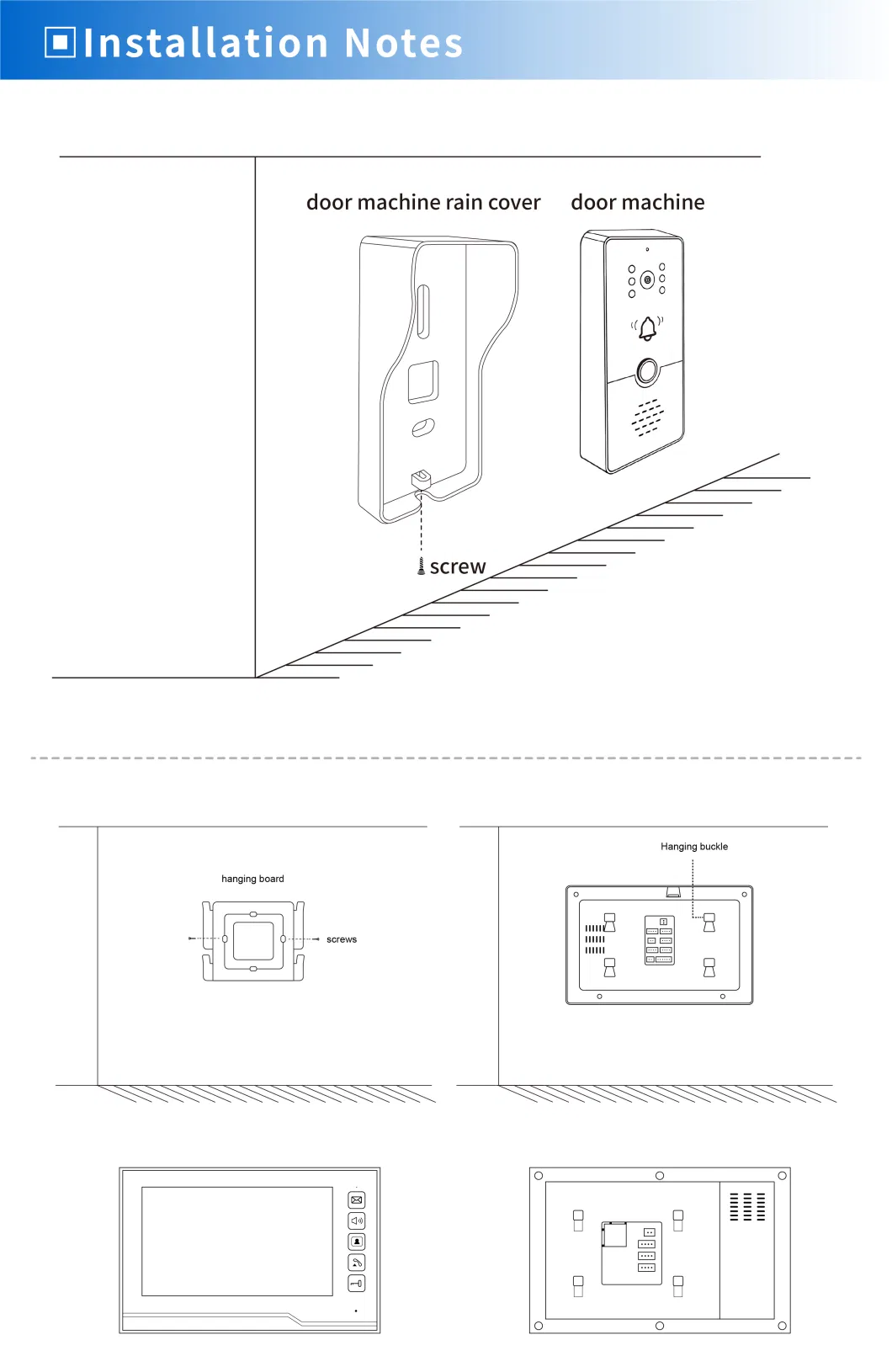 Dingdong Doorbell Video Doorbell with Monitor Doors Security System