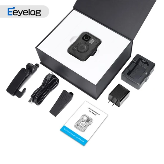 Eeyelog F1 Precio de fábrica Diseño exclusivo Mini WiFi Cámara desgastada por el cuerpo con accesorios para cámara